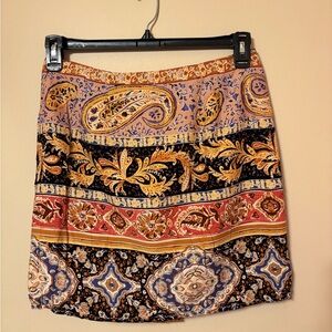 Rachel Zoe Vibrant Paisley Mini Skirt